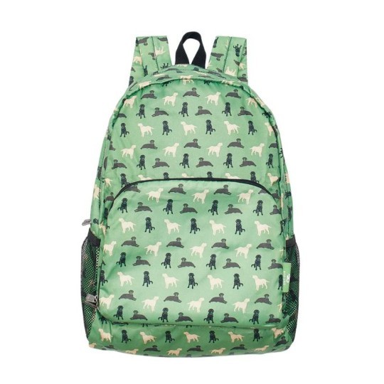 Eco Chic Lightweight Foldable Backpack - Labradors Green - BNWT