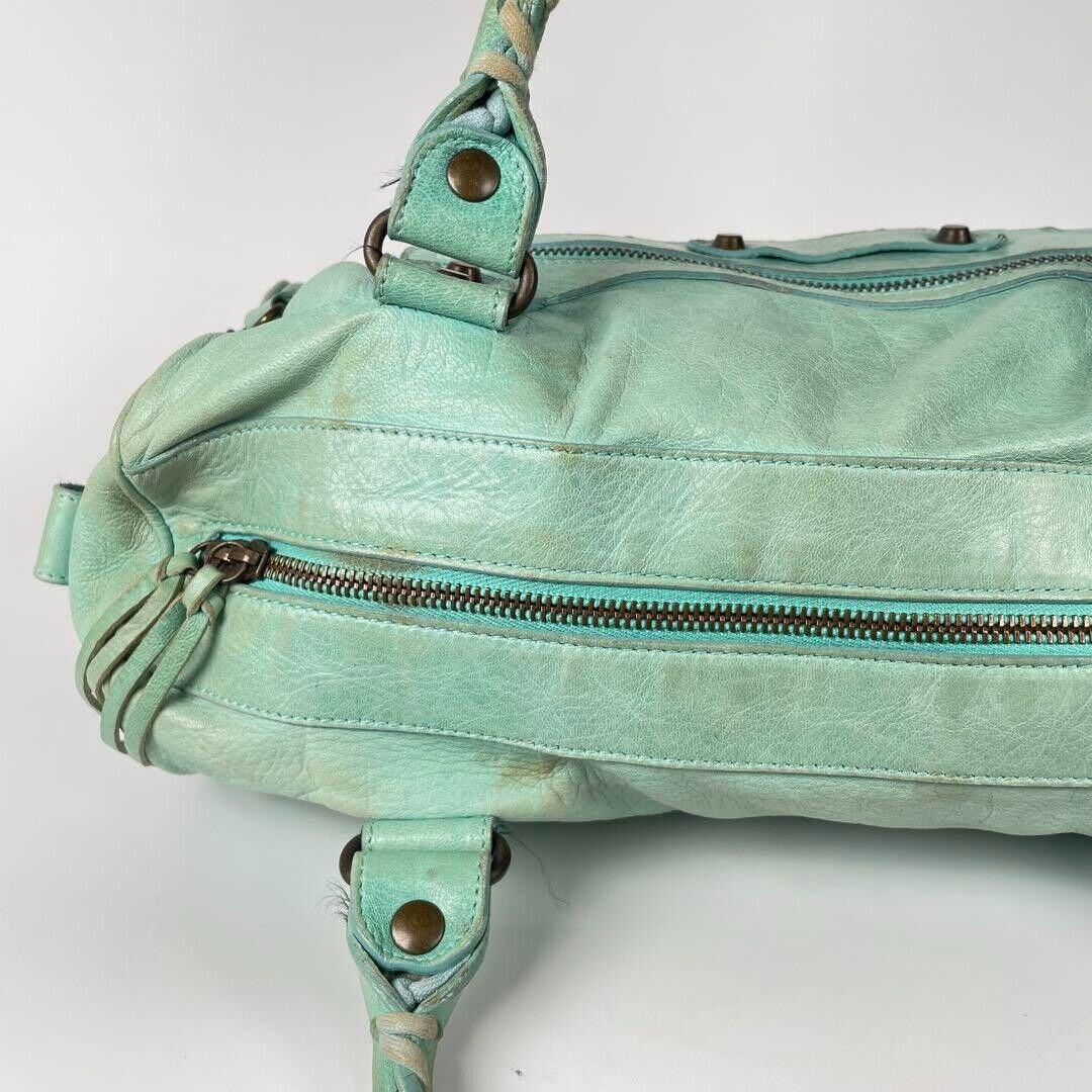 BALENCIAGA The City Classic 2-way Handbag Shoulder Bag Green BALENCIAGA The City Classic 2-way Handbag Shoulder Bag Green