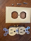 Residential Almond Duplex Receptacle Outlet with Cover & Screws — photo 2
