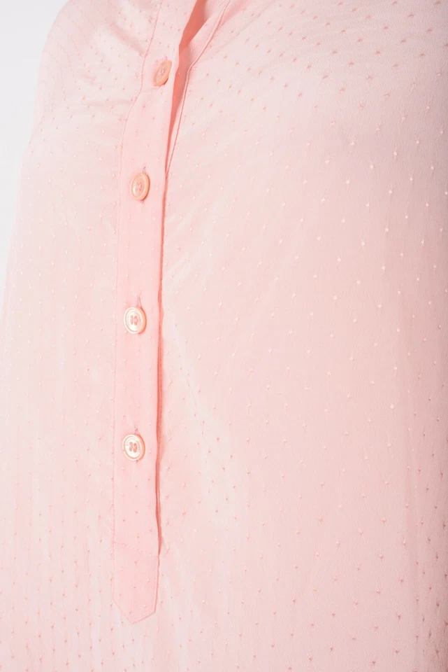 Blusa Camisa Stella McCartney Mujer Eva Top Seda Rosa Punto Talla 46 EE. UU. 12 XL NUEVA CON ETIQUETAS Foto 3 de 4