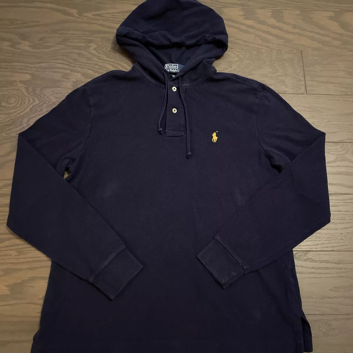 Navy top polo sweatshirt