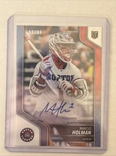 2024 BOSTON CANNONS MARCUS HOLMAN PLL COLLECTIBLES AUTOGRAPH BLUE /99 NO. 58