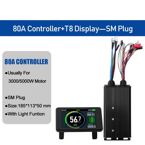 E-bike Square Wave Brushless Controller 48V 72V 80A with LCD Display Kits ACUS - Picture 15 of 19