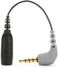 SC4 3.5Mm TRS to TRRS Microphone Cable Adaptor, 3 Inches
