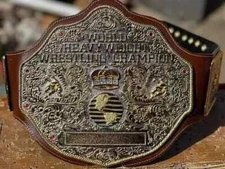 BIG GOLD World Heavyweight Championship Replica Tittle Belt Adult  6MM die caste
