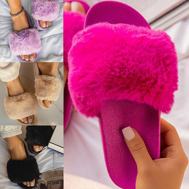 adidas fluffy slippers