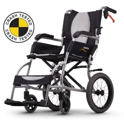 Karma Ergo Lite Attendant Ultra Lightweight Folding Wheelchair - Crash Tested