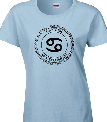 Krebs Damen T-Shirt Sternzeichen Astrologie Wasserstern Zeichen Sterne Geburtstag Geschenkidee