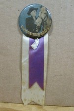 HOPALONG CASSIDY  TOPPER 1 3/4" PINBACK  RIBBON, Celluloid Button