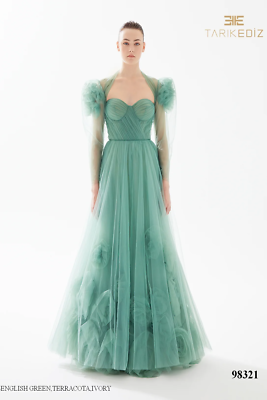 Tarik Ediz 98321 Prom Dress - English-Green | NewYorkDress Tarik Ediz 98321 Prom Dress - English-Green | NewYorkDress