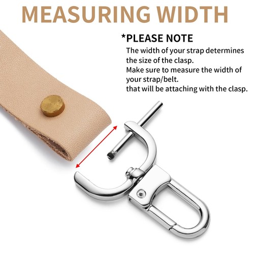4pcs Detachable Snap Hook Swivel Clasp with Screw Bag Purse Strap Hardware Re... - Picture 3 of 5