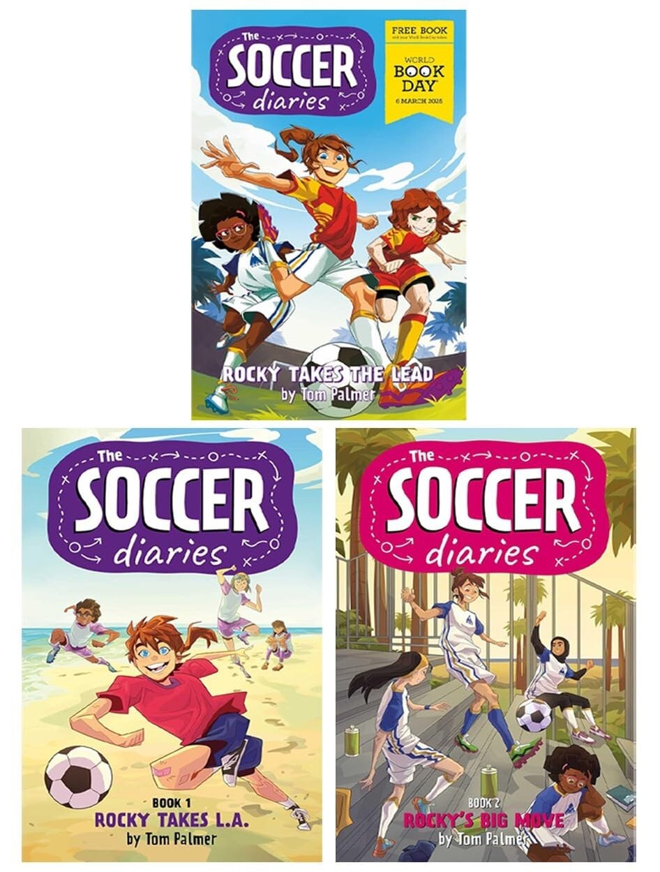 Soccer Diaries By Tom Palmer 3 Books Collection Set Rocky Takes the Lead