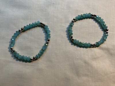MODITAL BIJOUX TURQUOISE BEADS WITH SILVER COLORED BEADS