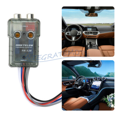 Car Stereo Audio Speak Signal Hi-Low Converter For Auto Amp- Subwoofer Amplifier