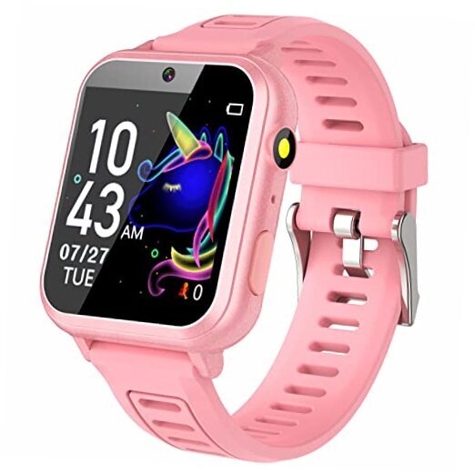 Kids Smart Watch Girls Boys, Smart Watch for Kids Gifts for 4-12 Years Old Pink