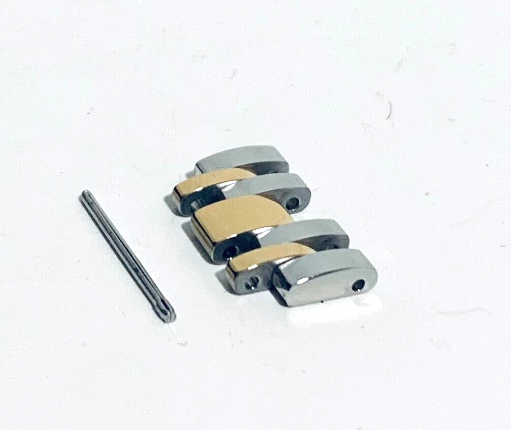 Genuine Bulova Quadra 98D153 Watch Bracelet Extra Link Two-Tone 20 Mm L2045 New