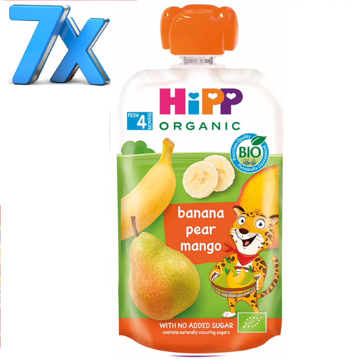 HiPP ORGANIC HIPPIS Banana Pear Mango No Added Sugars x 100gr