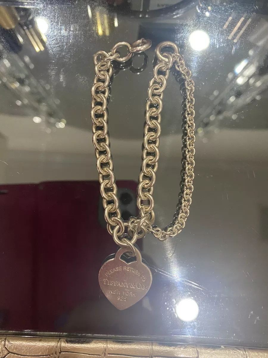 Tiffany & Co. Return to Tiffany Heart Tag Sterling Silver Double Chain Bracelet  Tiffany & Co.