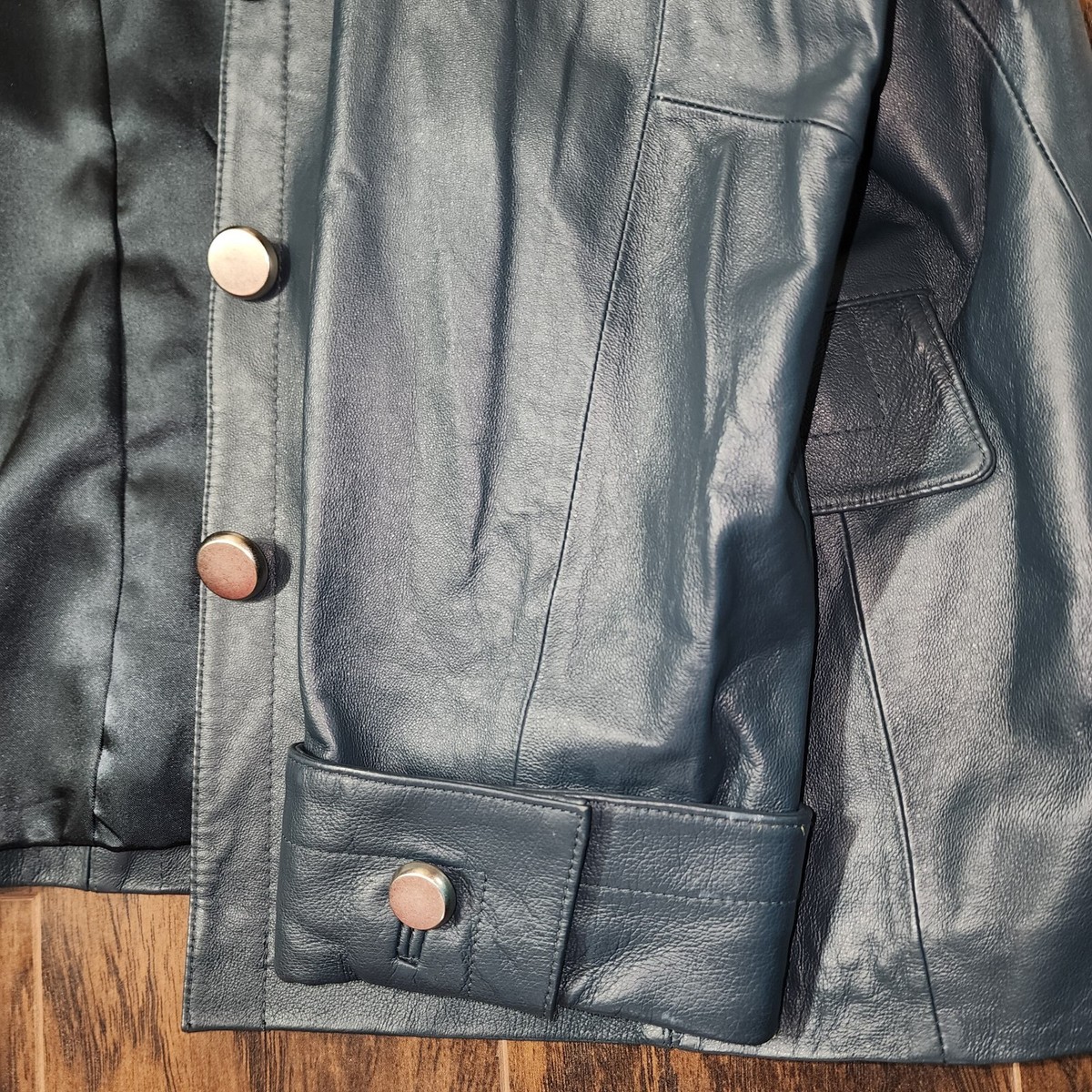 Terry Lewis Classic Luxuries Leather Jacket Faux Fur Collar Terry Lewis Classic Luxuries Leather Jacket Faux Fur Collar