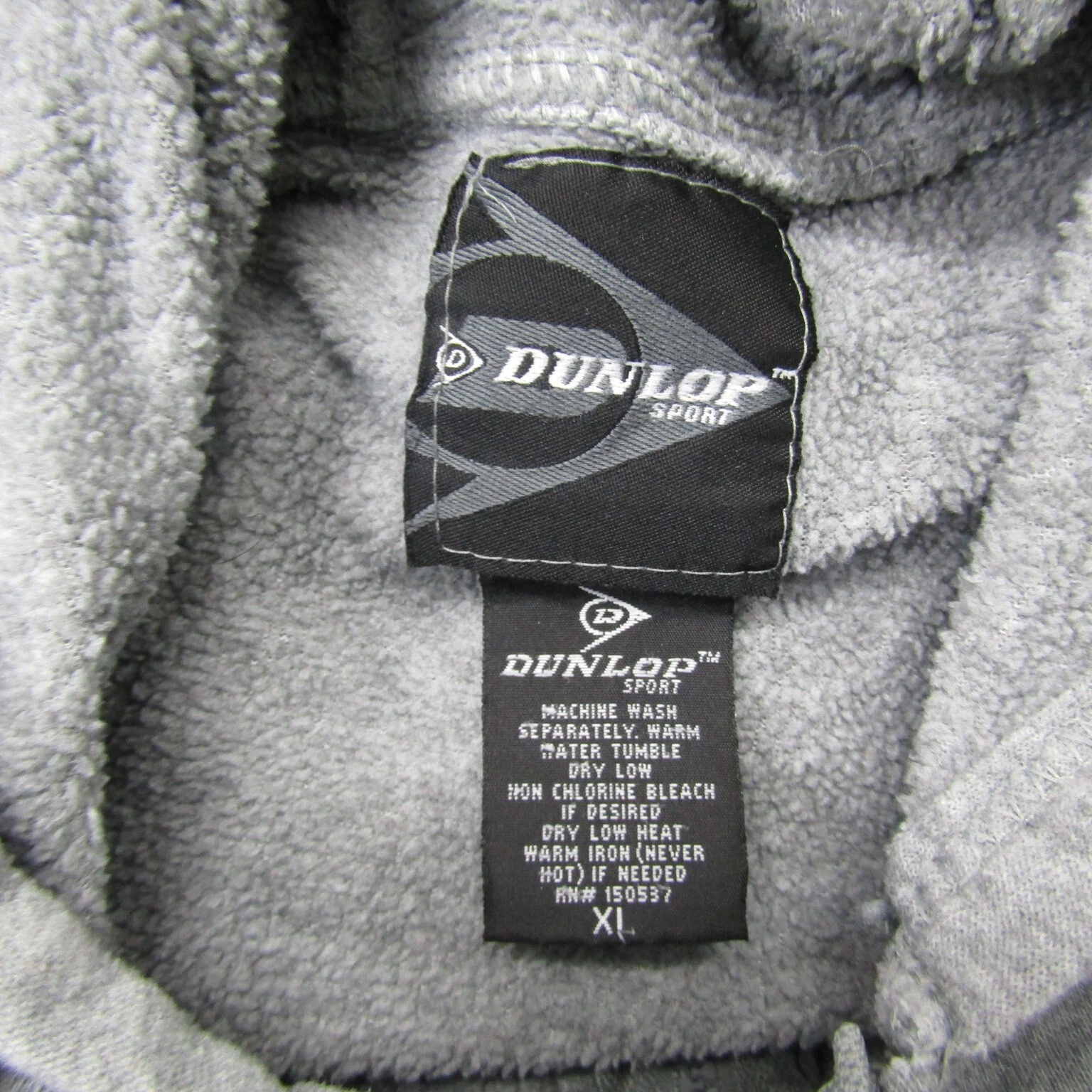 VETEMENTS Dunlop Felpa Donna Corta con Cappuccio XL Grigio Manica Lunga Full Zip