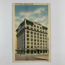 Postcard Maryland Hagerstown MD Hotel Dagmar 1940s Linen Unposted