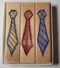 New Hero Arts 2006 Fathers Day men's neck ties rubber stamps scrapbook journal