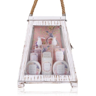 ACCENTRA Geschenkset Badeset Duschset Pflegeset Damen Secret Garden Holzlaterne