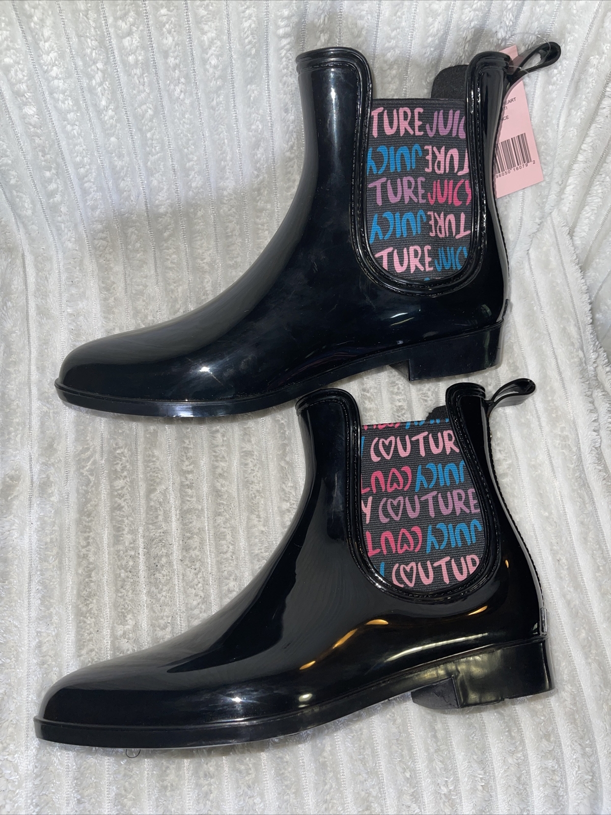 Juicy Couture Romance Graffiti rain boots size 10 brand new-image