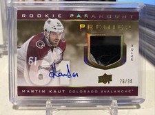 2020-21 UPPER DECK PREMIER - MARTIN KAUT - ROOKIE PARAMOUNT JERSEY AUTO - 78/99