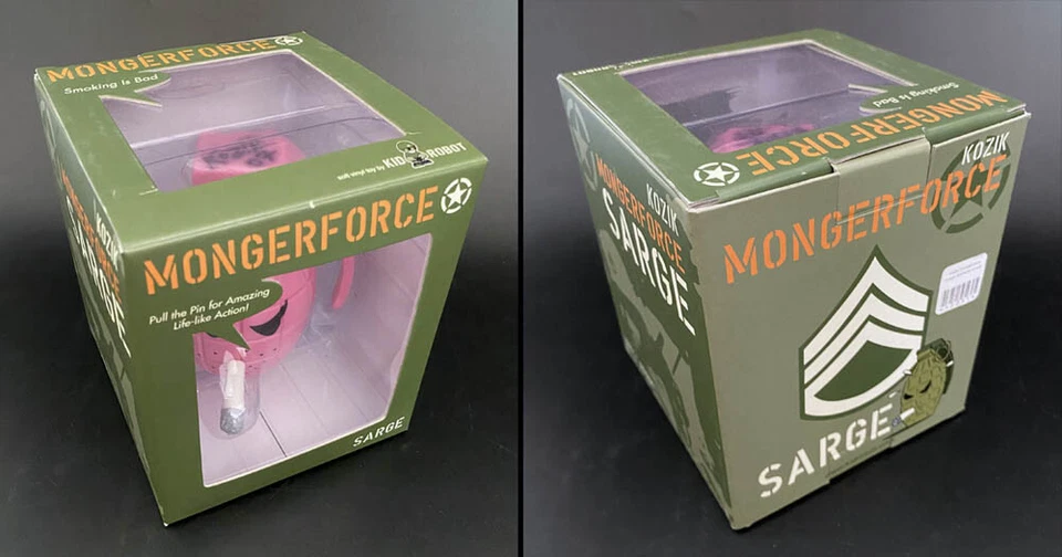 Frank Kozik FIRMADO Kidrobot 2009 5" Pink Sarge Big Mongers granada AUTOGRAFIADA Foto 3 de 4