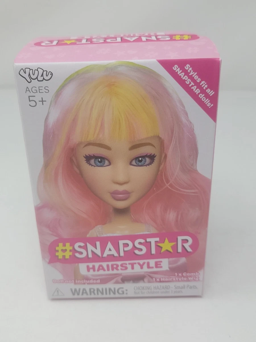 SNAPSTAR Hairstyle Pink Blinde Wig and Comb for Snapstar Doll NEW