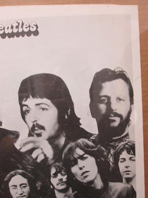 Vintage reprint Black & White Poster Beatles Rock n' Roll 1970's
