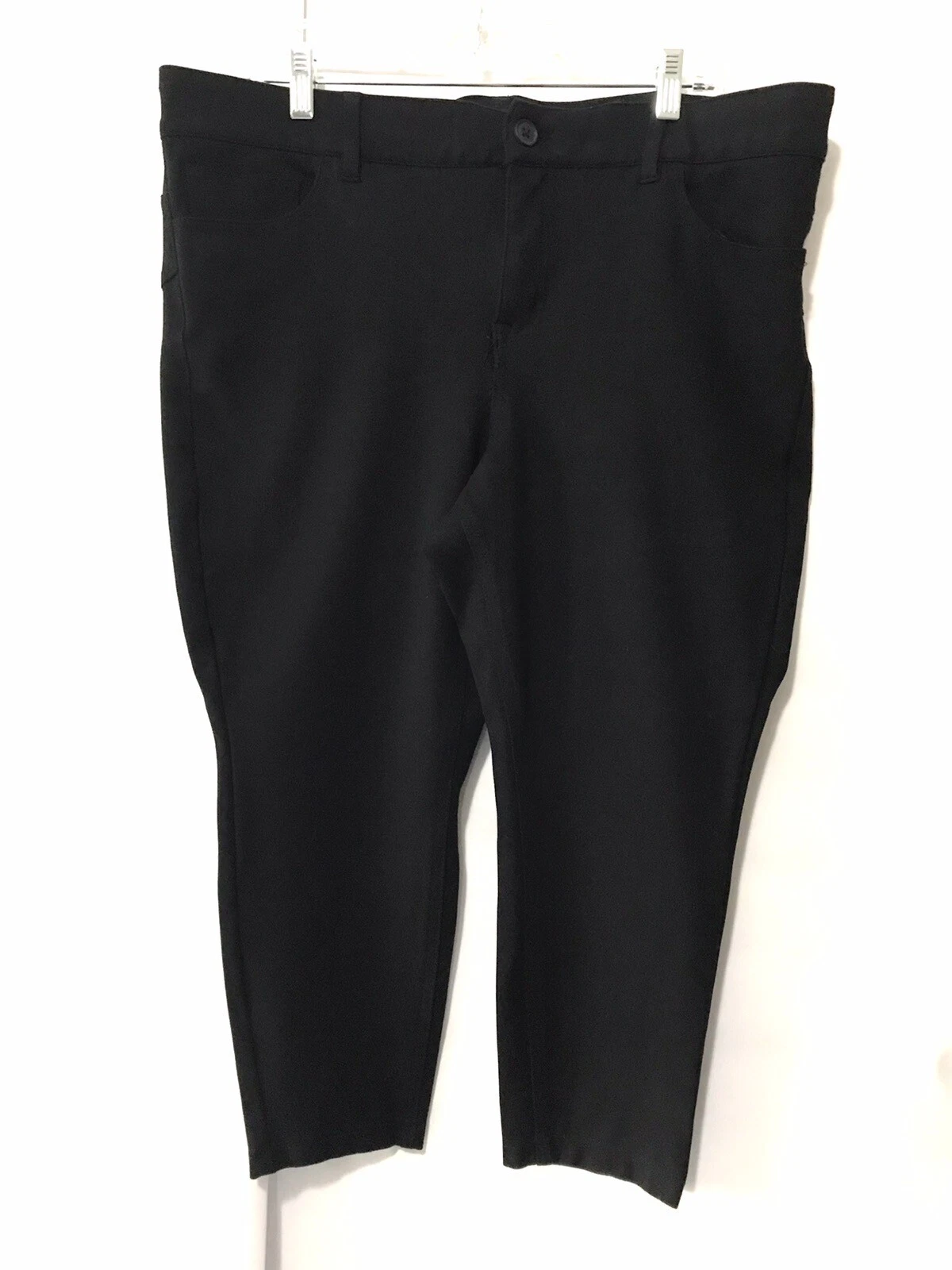 Torrid Women’s Pixie Skinny Ponte Cropped Pants Capris Black Size 18S