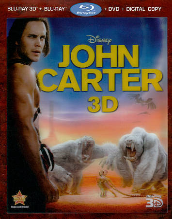 John Carter (Four-Disc Combo: Blu-ray 3D/Blu-ray/DVD + Digital Copy) DVD, Lynn C - Photo 1 sur 1