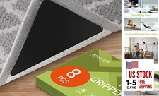 Pcs Grippers for Rugs, Non Slip Rug Pads for Hardwood Floors and Tiles, 8