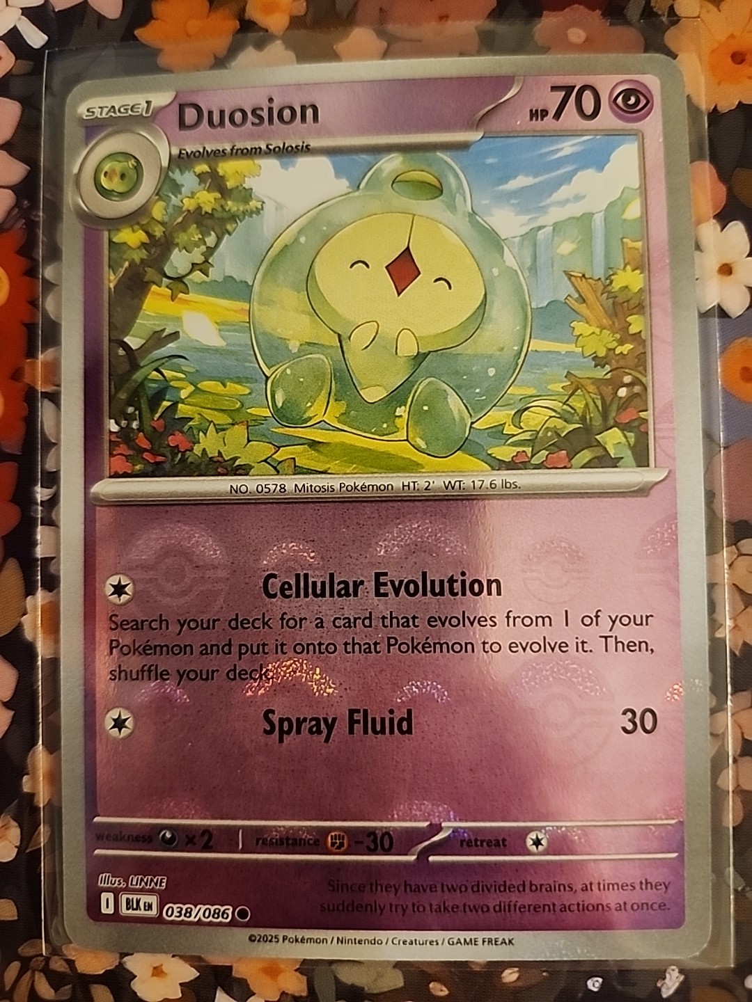 Pokemon Duosion Pokeball 038/086 Black Bolt Holo NM