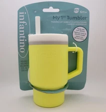 Infantino My 1st Tumbler. 9 oz. Training Cup with Toddler-Friendly Straw- Yellow