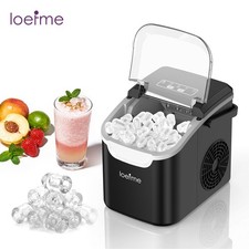 LOEIME Ice Maker Machine Portable Counter Top Ice Cube Maker for Home Black 45dB