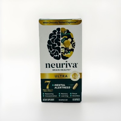 Neuriva Ultra Brain Health Mental Alertness Memory Focus 60 Cap Ex 09/27 Box Dam