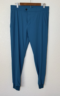 Greyson Montauk Jogger Mens 32 Teal Performance Stretch Golf Pants Commuter