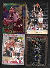 B.J. ARMSTRONG - **Lot of 4   ROOKIE,  SP & 2 FINEST  BULLS  WARRIORS