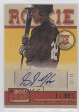 2013 Panini America's Pastime Rookie Auto Gold 22/25 LJ Hoes #268 Auto 2r5