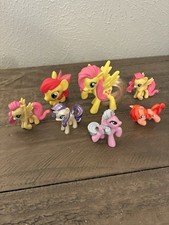 My Little Pony 7 Plastic Action Figures Fluttershy Rarity Mixed Lot Cartoon TV