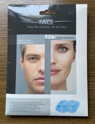 Slendertone Gesicht Gesichtstraffung Ersatz Gel Pads 12 Doppel Gel Pads Neu Versiegelt