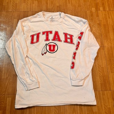 Utah Utes Long Sleeve Shirt Fanatics White Red Logo College NCAA Men s M