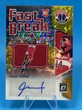 2021-22 Donruss Optic - Isaiah Todd RC Gold Fast Break Prizm Rookie Auto #04/10