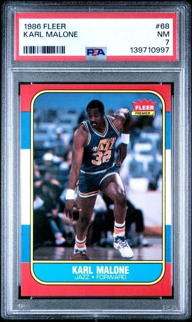 Fleer Karl Malone Basketball 1986-87 Season Sports Trading Cards
