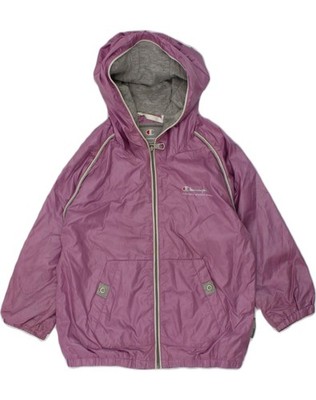 Champion Baby Mädchen Regenjacke mit Kapuze 18-24 Monate Large lila Polyester AC01