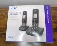 BT Advanced Z Two Handset with Base Digital Cordless Phone Call Blocker Black UK