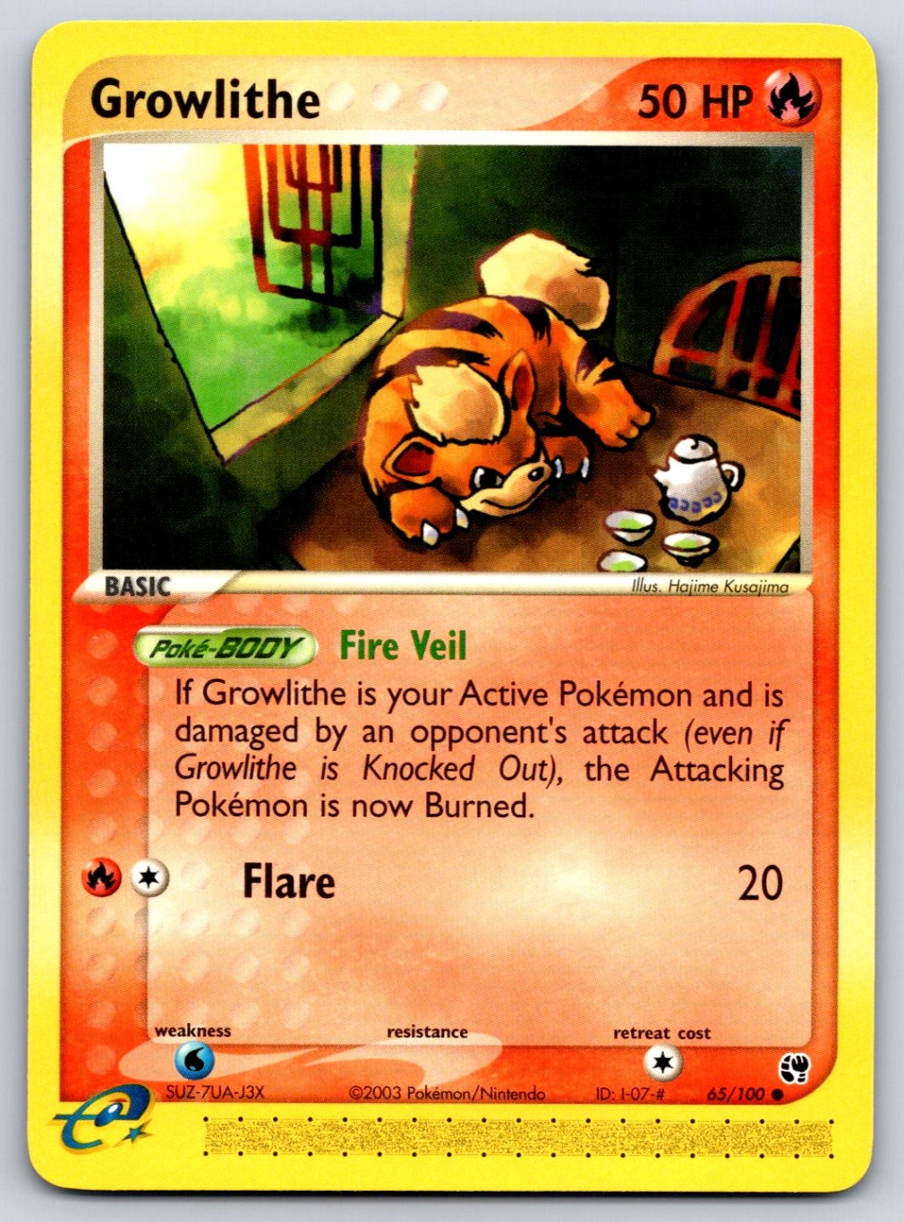 Growlithe - Sandstorm 65/100 Pokemon Card NM